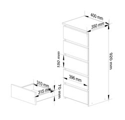 Navat Akord CL5 lipasto, ruskea hinta ja tiedot | Lipastot | hobbyhall.fi