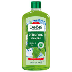Nokkosta ja minttua sisältävä detox-shampoo DeBa Natural Beauty, 500 ml hinta ja tiedot | Shampoot | hobbyhall.fi