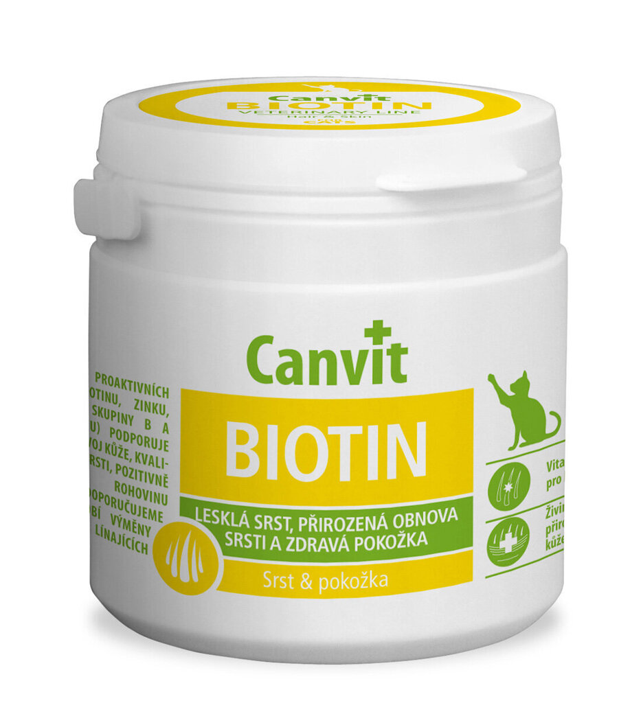 Canvit Biotin kissan vitamiinia sisältävät tabletit N100 100 grammaa hinta ja tiedot | Kissan terveys ja hyvinvointi | hobbyhall.fi