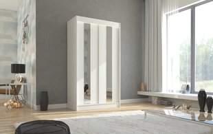 Adrk Furniture Balton 120 cm, valkoisen värinen vaatekaappi hinta ja tiedot | Kaapit | hobbyhall.fi