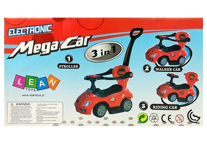 työntöauto Mega Car 3in1 sininen. hinta ja tiedot | Vauvan lelut | hobbyhall.fi