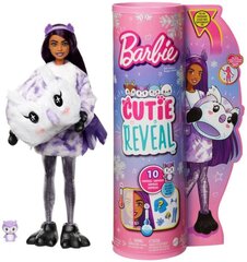Barbie "Cutie Reveal" pehmeä pöllön yllätyssetti, Winter Glow-sarja hinta ja tiedot | Tyttöjen lelut | hobbyhall.fi