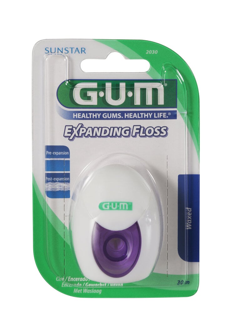 Expanding Floss 30m (laienev) GUM® (2030) laajeneva hammaslanka hinta ja tiedot | Suuhygienia | hobbyhall.fi