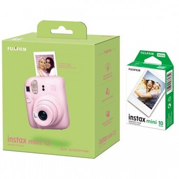 Fujifilm Instax Mini 12, Blossom Pink + Instax Mini (10 kpl) hinta ja tiedot | Pikakamerat | hobbyhall.fi