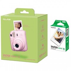 Fujifilm Instax Mini 12, Blossom Pink + Instax Mini (10 kpl) hinta ja tiedot | Fujifilm Puhelimet, älylaitteet ja kamerat | hobbyhall.fi