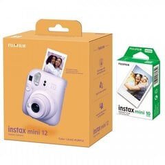 Fujifilm Instax Mini 12, Lilac Purple + Instax Mini (10 kpl) hinta ja tiedot | Pikakamerat | hobbyhall.fi