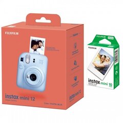Fujifilm Instax Mini 12, Pastel Blue + Instax Mini (10 kpl) hinta ja tiedot | Fujifilm Puhelimet, älylaitteet ja kamerat | hobbyhall.fi