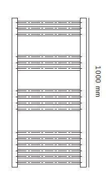 Pyyhekuivain Kriss Advance 1000X500 hinta ja tiedot | Kylpyhuoneen patterit ja pyyhekuivaimet | hobbyhall.fi