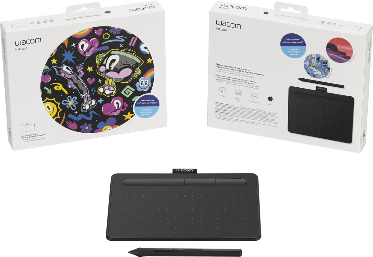 Wacom näytönohjain Intuos S, musta hinta ja tiedot | Piirustustaulut | hobbyhall.fi