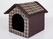 Hobbydog R4, Koirankoppi, ruudullinen, 60x55x60 cm, ruskea hinta ja tiedot | Pedit ja pesät | hobbyhall.fi