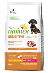 Koiran kuivaruoka ankanlihalla Natural Trainer Sensitive No Gluten pienille ja erittäin pienille koiraroduille, 2 kg hinta ja tiedot | Koiran kuivaruoka | hobbyhall.fi