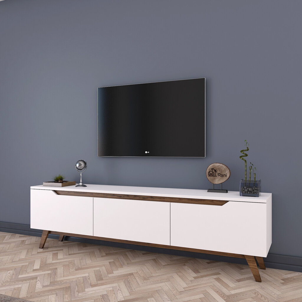Kalune Design Mia tv-taso, valkoinen/ruskea hinta ja tiedot | TV-tasot | hobbyhall.fi