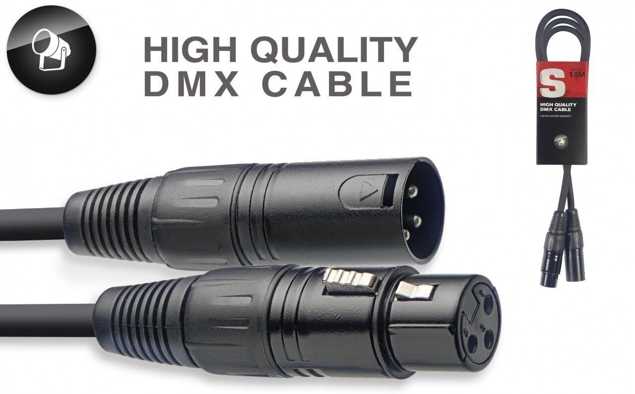 Stagg DMX-kaapeli XLR/f - XLR/m 1,5m hinta ja tiedot | Kaapelit ja adapterit | hobbyhall.fi