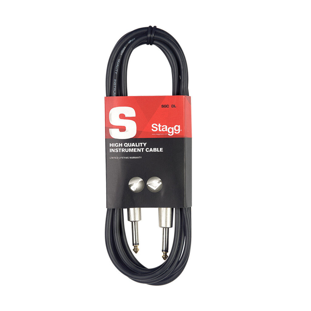 Stagg 6.35mm Jack TS - 6.35mm Jack TS 6m hinta ja tiedot | Kaapelit ja adapterit | hobbyhall.fi