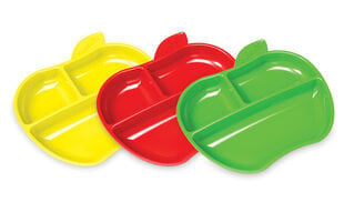 Munchkin Lil Apple, Kolmiosaiset lautaset 3 kpl. hinta ja tiedot | Vauvan ja lasten astiat | hobbyhall.fi