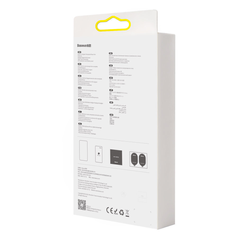 Baseus 0,3 mm posliinilasi 2x posliinikarkaistu lasi iPhone 13 Pro Maxille hinta ja tiedot | Näytönsuojakalvot ja -lasit | hobbyhall.fi
