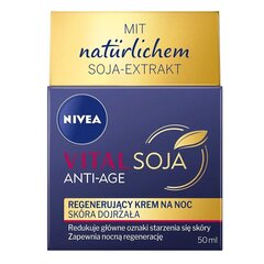 Nivea Vital Soy Anti-Age Firming Night Cream -yövoide, 50 ml hinta ja tiedot | Kasvovoiteet | hobbyhall.fi