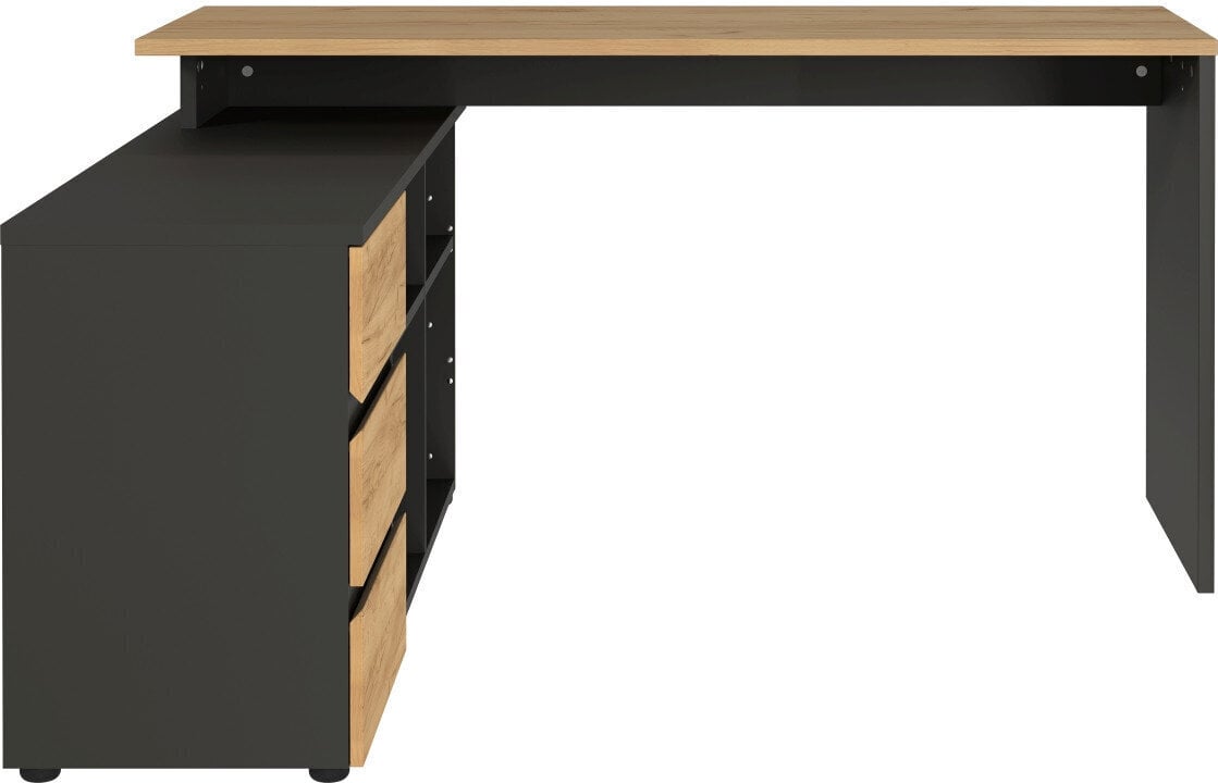 Työpöytä 4187, musta/ruskea hinta ja tiedot | Tietokonepöydät ja työpöydät | hobbyhall.fi