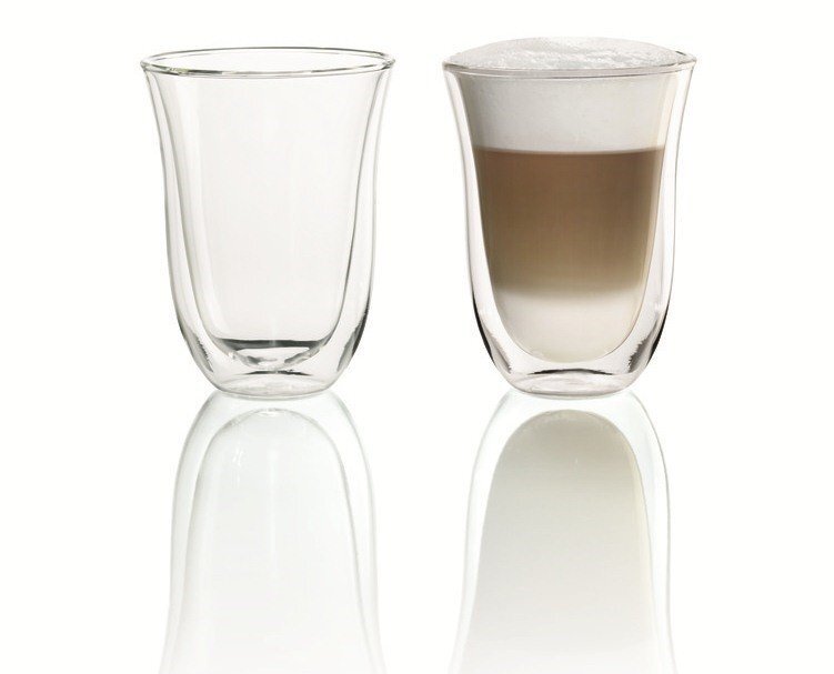 DeLonghi Latte Macch Thermoglas lasi 220ml, 2 kpl (5513214611) hinta ja tiedot | Lasit, mukit ja kannut | hobbyhall.fi