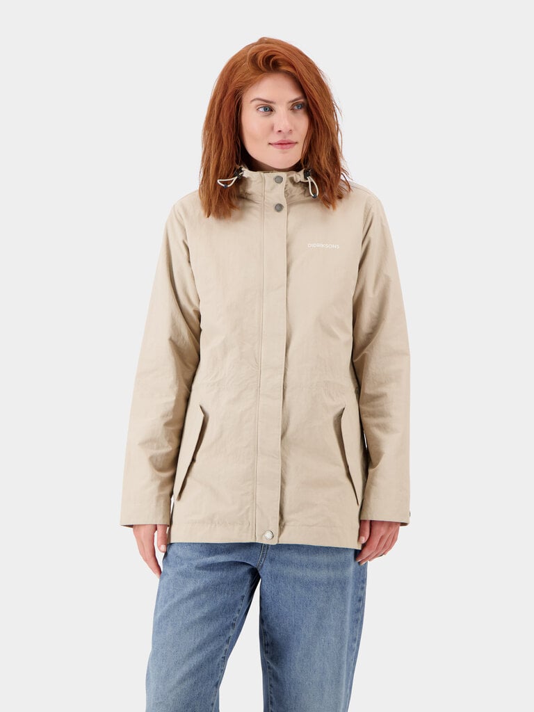 Didriksons naisten kevät-syksyn parka MARIA, vaalea beige hinta ja tiedot | Naisten ulkoilutakit | hobbyhall.fi