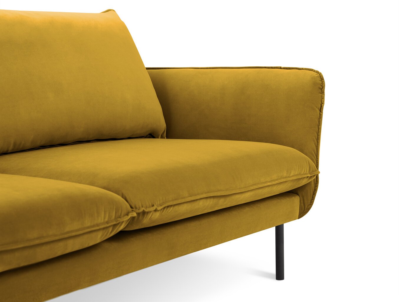 Cosmopolitan Design Siena, keltaisen värinen neljän istuttava sohva hinta ja tiedot | Sohvat ja vuodesohvat | hobbyhall.fi