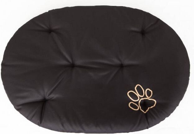 Hobbydog soikean muotoinen tyyny Mustan värinen, R4, 66 cm x 51 cm, hinta ja tiedot | Pedit ja pesät | hobbyhall.fi