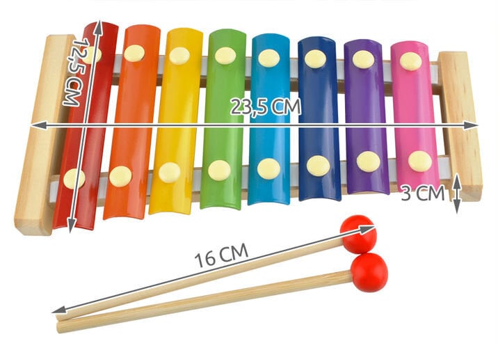 Värillinen ksylofoni hinta ja tiedot | Kehittävät lelut | hobbyhall.fi
