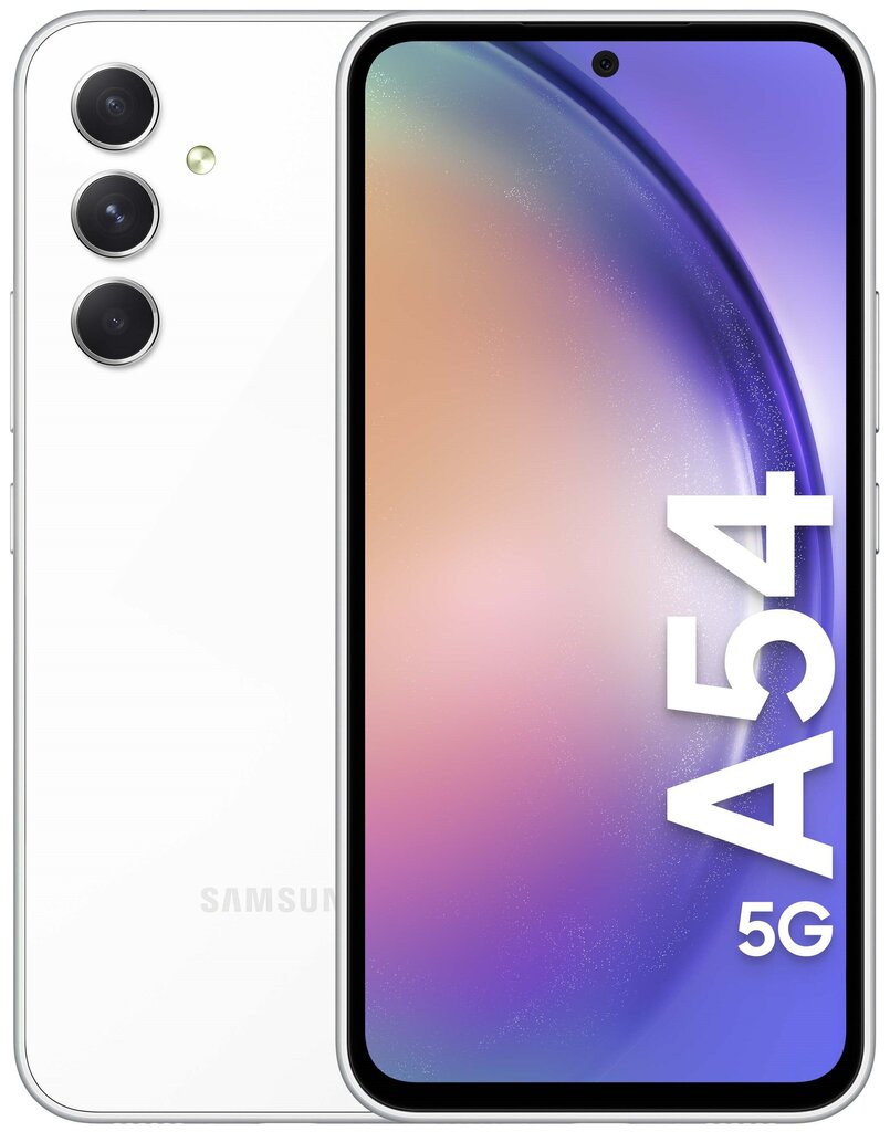 Samsung Galaxy A54 5G Dual SIM 8/256GB White SM-A546BZWDEUB hinta ja tiedot | Matkapuhelimet | hobbyhall.fi