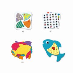 Djeco, Luo kuvia tarroilla - I love fish, DJ09052 hinta ja tiedot | Kehittävät lelut | hobbyhall.fi