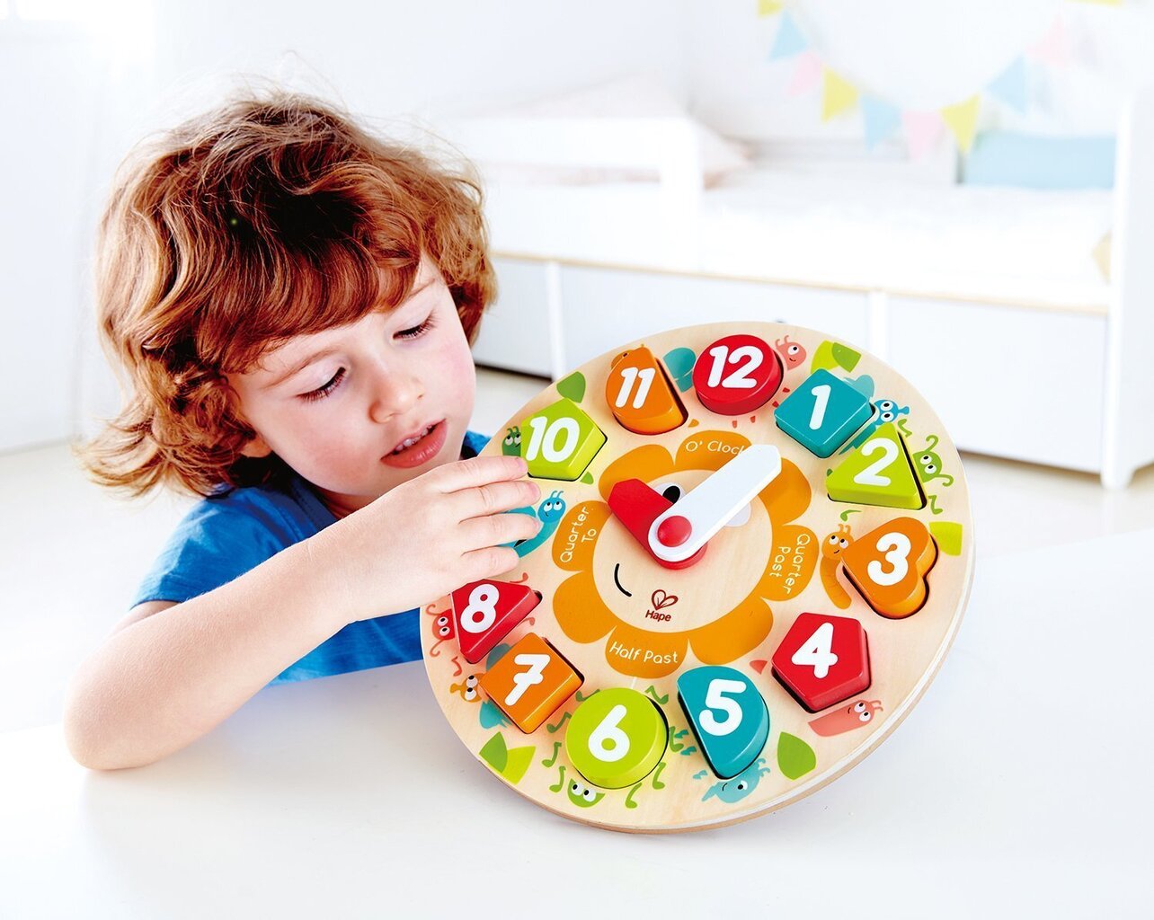 HAPE Kehittävä lelu Chunky Clock hinta ja tiedot | Kehittävät lelut | hobbyhall.fi