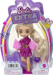 Barbie Extra mininukke vaaleanpunaisella mekolla hinta ja tiedot | Tyttöjen lelut | hobbyhall.fi