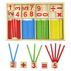 Montessori - puinen laskentasarja, Wooden counting set hinta ja tiedot | ISO Trade Lelut | hobbyhall.fi