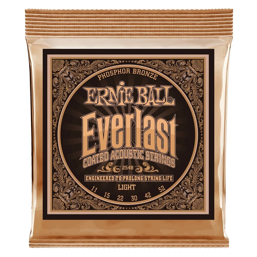 Ernie Ball Everlast Light Phosphor Bronze, Akustisen kitaran kielet 0,011 - 0,052 hinta ja tiedot | Soittimien lisätarvikkeet | hobbyhall.fi