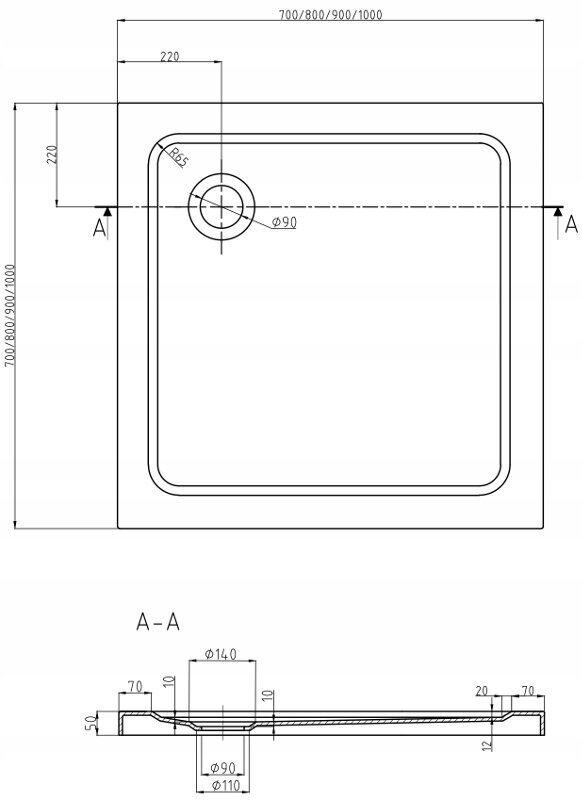 Suihkukaappi Mexen Apia alustalla ja sifonilla, kulta+musta/kulta, 90x70,80,90,100 cm hinta ja tiedot | Suihkukaapit ja suihkunurkat | hobbyhall.fi