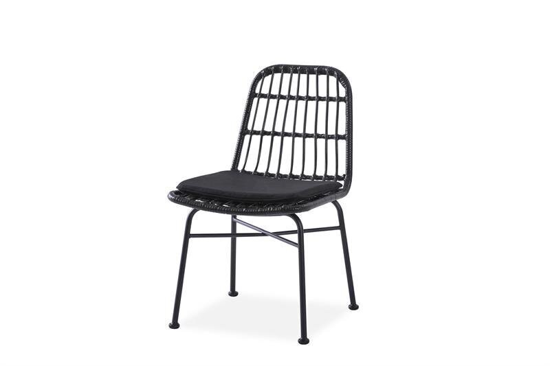 4 tuolin sarja Halmar K401, musta hinta ja tiedot | Puutarhatuolit | hobbyhall.fi