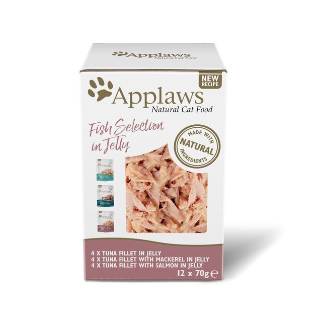 Applaws kissoille, kalaa, 70 g, 12 kpl hinta ja tiedot | Kissanruoka | hobbyhall.fi