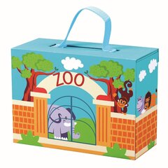 Puiset eläintarhan eläimet matkalaukussa Bino, 13 osaa. hinta ja tiedot | Kehittävät lelut | hobbyhall.fi