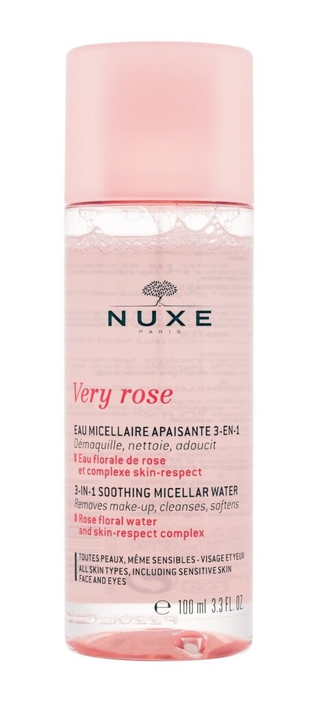 Nuxe Very Rose 3 in 1 rauhoittava misellivesi, 100 ml hinta ja tiedot | Kasvojen puhdistusaineet | hobbyhall.fi