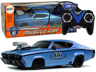 Kauko-ohjattava urheiluauto Muscle Car 1:20, sininen hinta ja tiedot | Poikien lelut | hobbyhall.fi