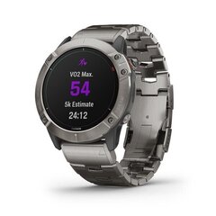 Garmin Fenix 6X Pro Solar Edition 010-02157-24, Titanium hinta ja tiedot | Älykellot | hobbyhall.fi