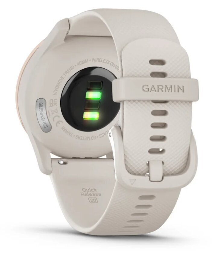 Garmin vivomove Trend White Cream, 010-02665-01 hinta ja tiedot | Älykellot | hobbyhall.fi