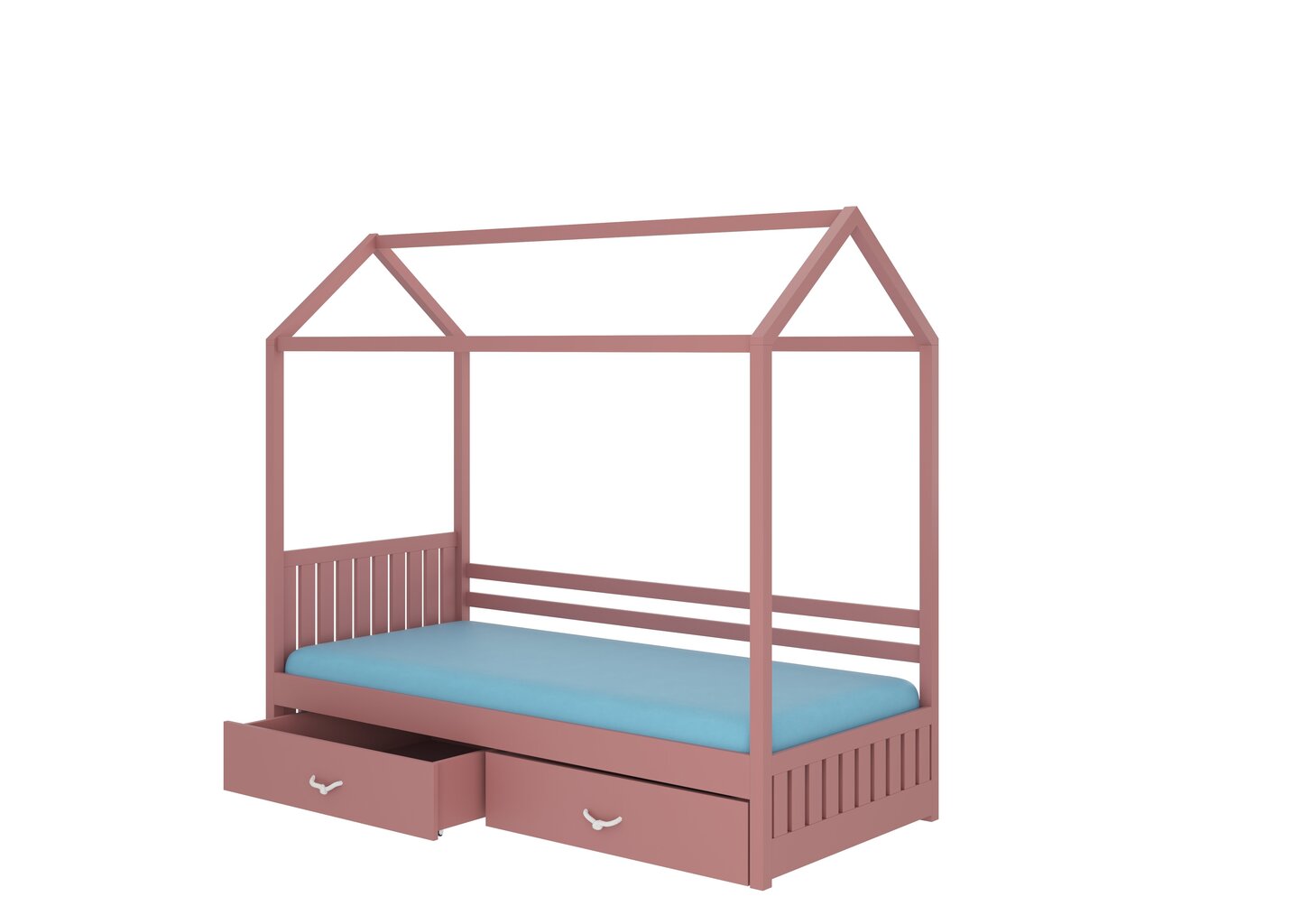 ADRK Furniture Rose sänky 90 cm x 200 cm, roosan värinen hinta ja tiedot | Lastensängyt | hobbyhall.fi