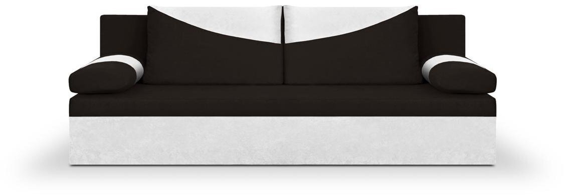 Bellezza Polo, ruskean /valkoisen värinen kolmen hengen sohva hinta ja tiedot | Sohvat ja vuodesohvat | hobbyhall.fi