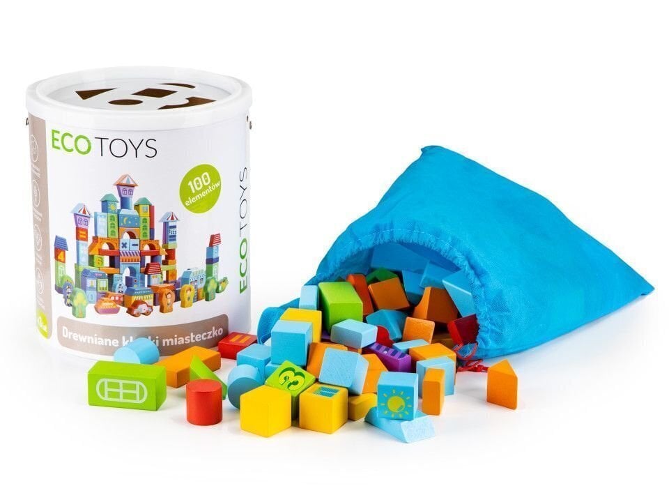 Ecotoys Linnoitus rakennuspalikat, 100 kpl hinta ja tiedot | Kehittävät lelut | hobbyhall.fi