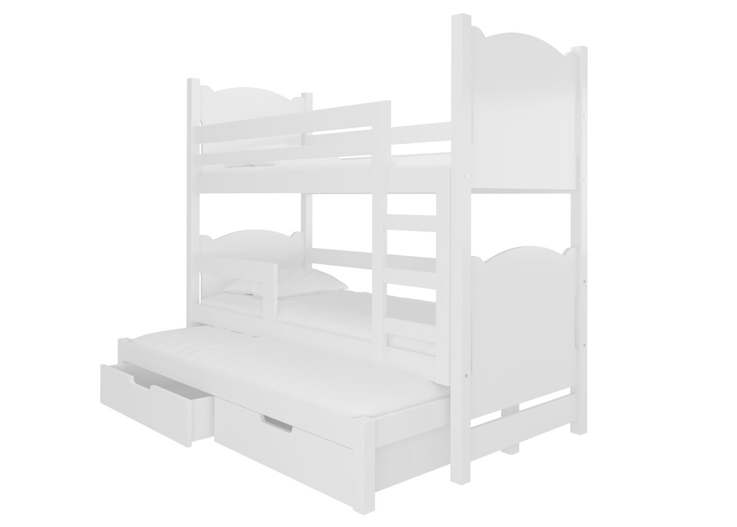 Adrk Furniture Leticia, Kerrossänky 180x75/172x75 cm, valkoinen hinta ja tiedot | Lastensängyt | hobbyhall.fi