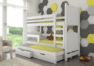 Adrk Furniture Leticia, Kerrossänky 180x75/172x75 cm, valkoinen hinta ja tiedot | Lastensängyt | hobbyhall.fi