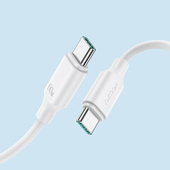 Joyroom kaapeli USB-C - USB-C 480Mb/s 60W 1m valkoinen (S-CC060A9) (Valkoinen) hinta ja tiedot | Puhelinkaapelit | hobbyhall.fi
