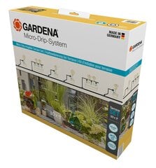 Tippakastelujärjestelmä jopa 30 kasville Gardena Micro-Drip-System -järjestelmä hinta ja tiedot | Puutarhaletkut, kastelukannut ja muut kastelutarvikkeet | hobbyhall.fi