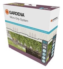 Tippakastelujärjestelmä pensaille/pienille puille Gardena Micro-Drip-Irrigation, 25 m hinta ja tiedot | Puutarhaletkut, kastelukannut ja muut kastelutarvikkeet | hobbyhall.fi