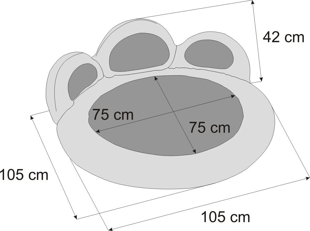 Hobbydog Exclusive Paw Beigen värinen lemmikin peti, XXL, 105 cm x 105 cm hinta ja tiedot | Pedit ja pesät | hobbyhall.fi